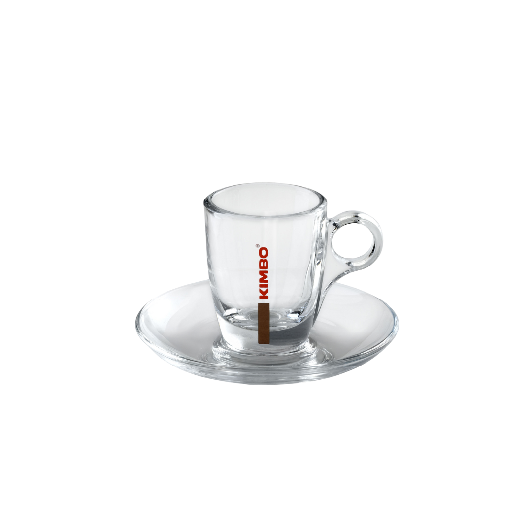 Kimbo Espresso Cup & Saucer – Glass