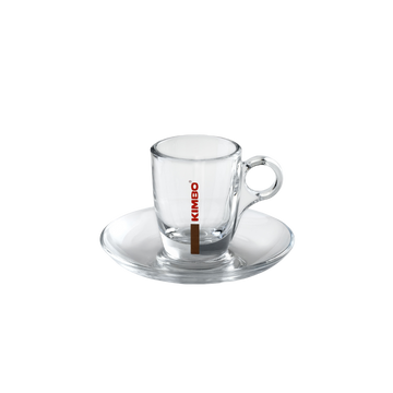 Kimbo Espresso Cup & Saucer – Glass