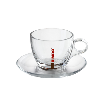 Kimbo Cappuccino Cup & Saucer – Glass