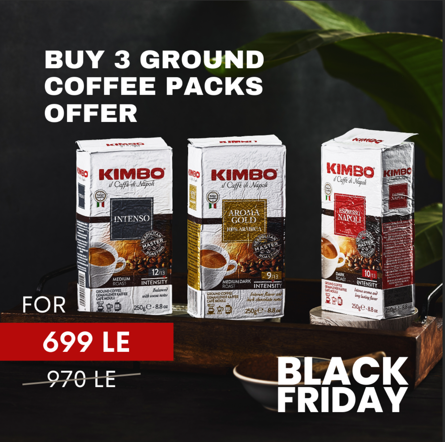 3 Ground Coffee Packs